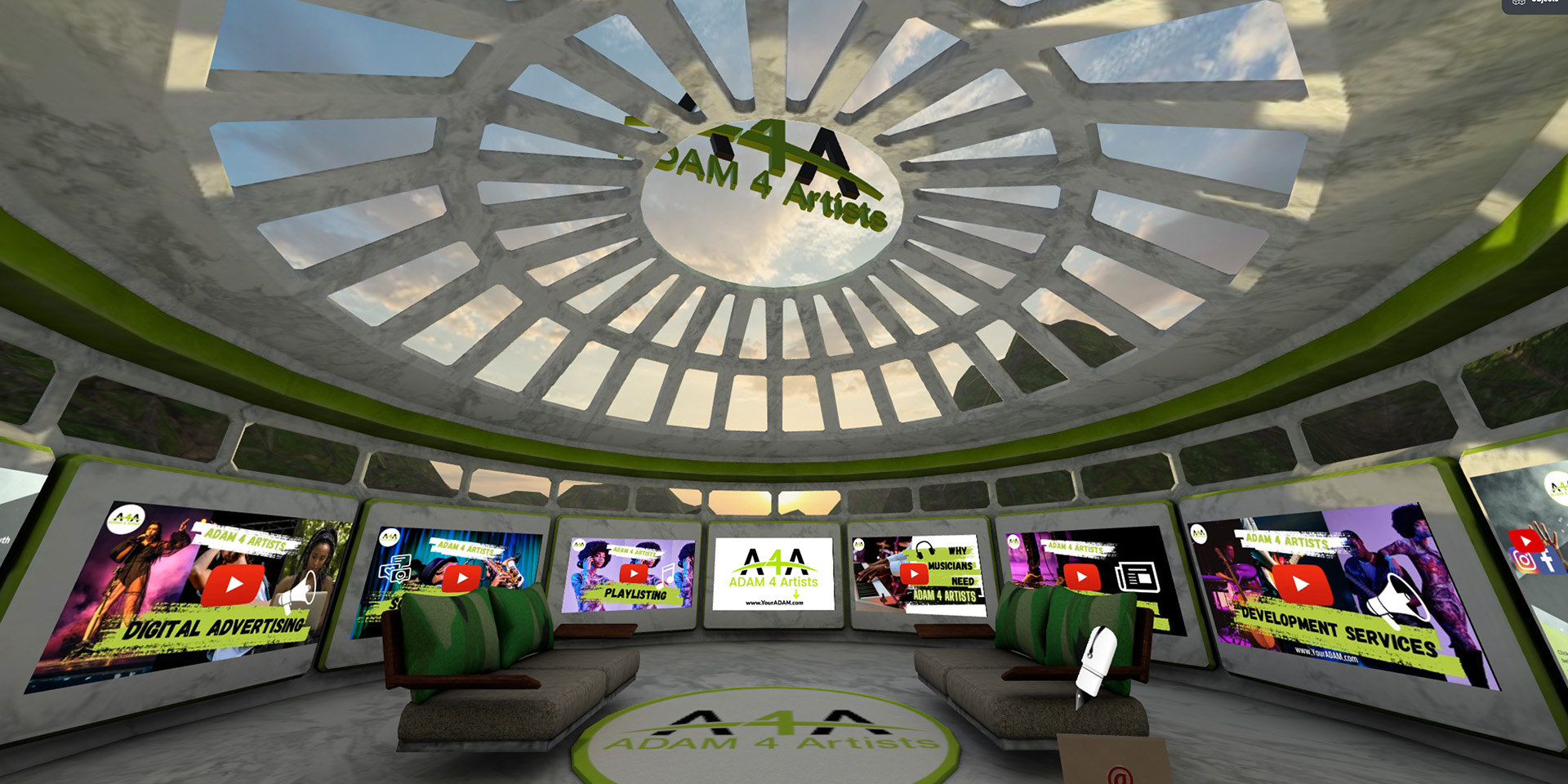An immersive, walkable 3D environment designed to educate and engage guests